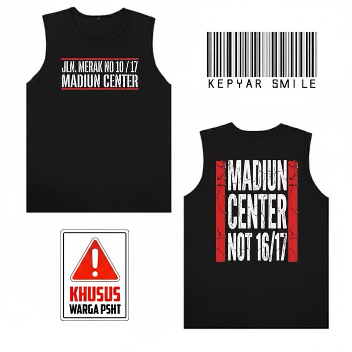 Singlet PSHT MADIUN CENTER Not 16/17 Free Stiker
