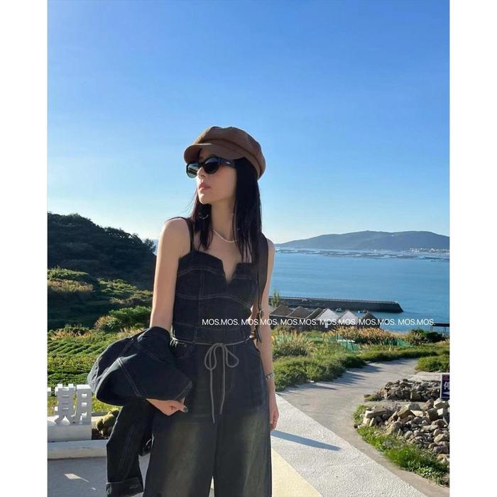 JUMPSUIT JEANS FASHION PREMIUM BAHAN PREMIUM BANGKOK BKK,5351