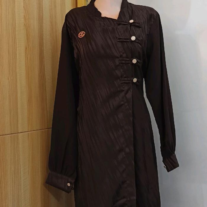 Jubah Queen Sovia Congsam untuk Wanita Muslim dengan Desain Elegan dan Nyaman Gamis Dewasa Panjang M