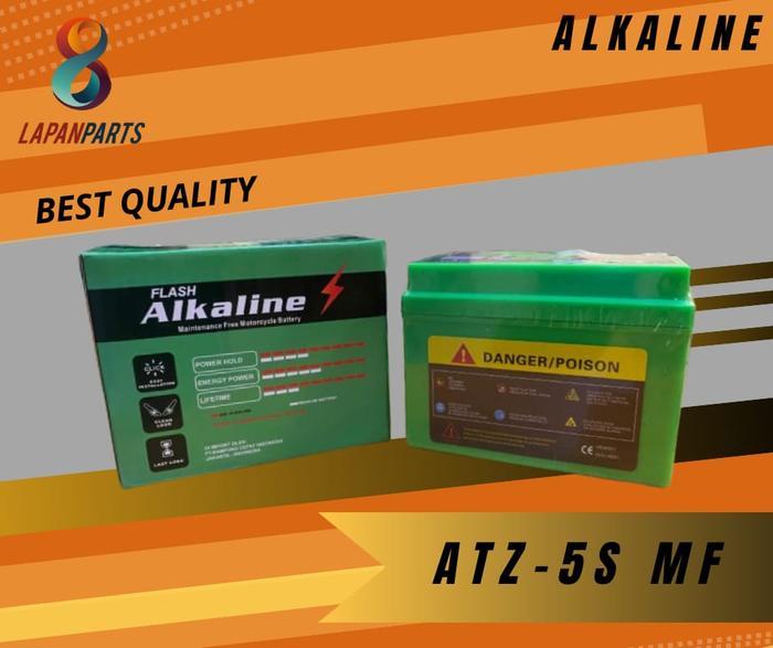 Aki Motor Beat Scoopy Gtz5S, Aki Kering Bergaransi, Merk : Alkaline Gtz-5S Mf Tbk