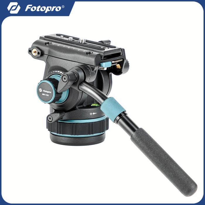 Fotopro Video Fluid Head Drag Pan Panoramic Tripod Head with Quick Release Plate Max Load 10kg for C