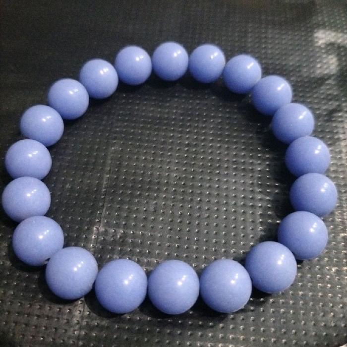 Gelang Batu Fosfor warna Biru dan pink Diameter 10 - Gelang Fashion Wanita