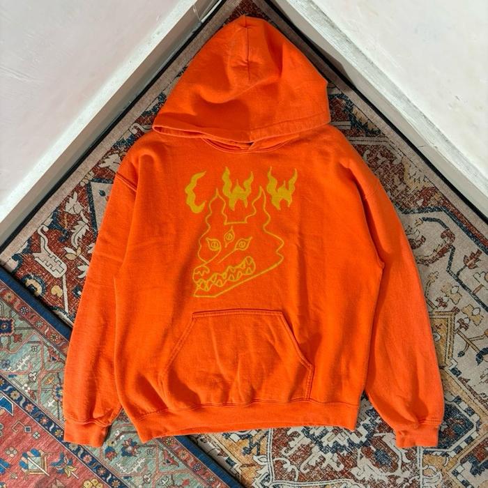 HOODIE POLER ORANGE SIZE L