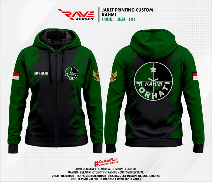 JAKET KAHMI SESI 1 FULL PRINTING  SUBLIMATION CUSTOM (DESAIN SUKA SUKA)