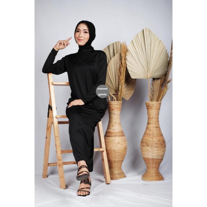 AliMaMa - MANSET GAMIS - Dalaman Wanita Inner Lengan Panjang Kebaya Mangset Kaftan Baju Dress Dalema