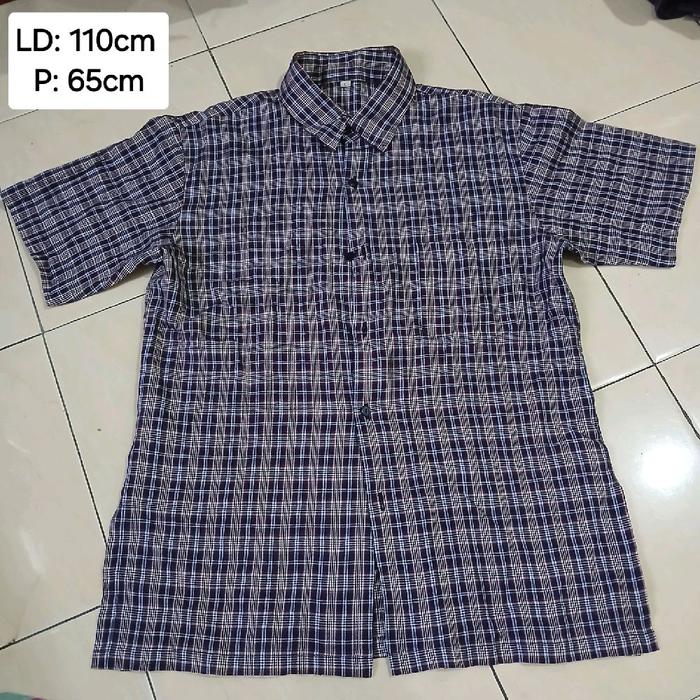 (PRELOVED) Atasan Seragam Kemeja Kotak Rex Mundi size L