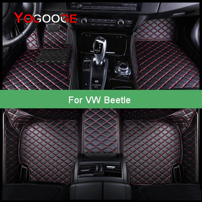 YOGOOGE Car Floor Mats For VW Beetle New-Beetle Foot Coche