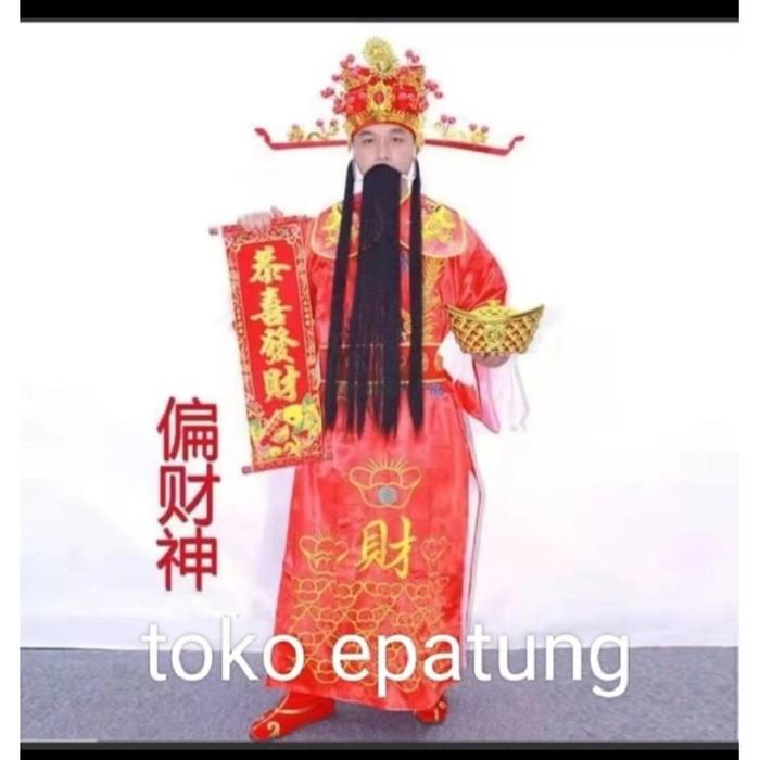 tatung dewa rezeki Baju Adat Tatung Dewa Rezeki Warna Merah untuk Perayaan Imlek dan Cosplay