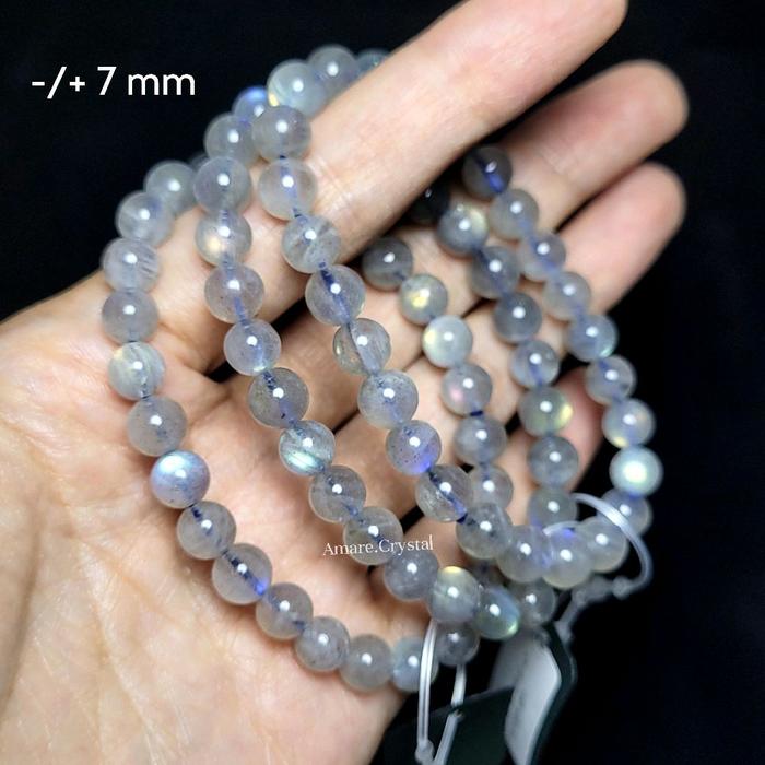 LABRADORITE Bracelet Crystal Natural Batu Alam Kristal Gelang Black Purple Cat Eyes AMARE