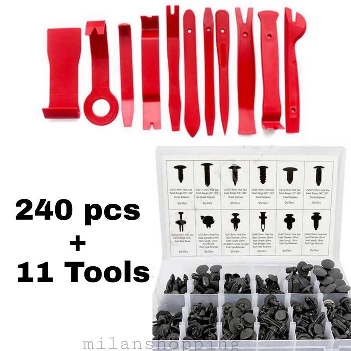 Set Kancing Klip Bumper Bemper Mobil Spakbor Honda Nissan Toyota
