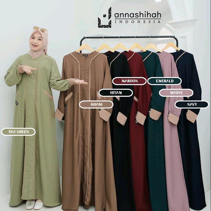 yunia dress/abaya kasual/ gamis yoris annasihah