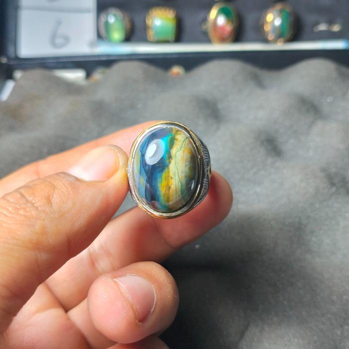 Cincin Batu Akik Garut Edong BGT101 - Model Terbaru - Rings