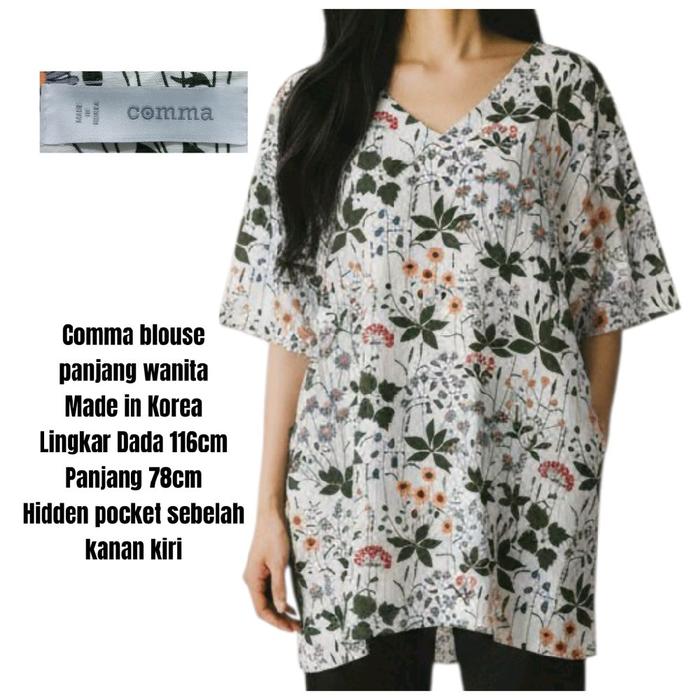 Comma blouse panjang wanita