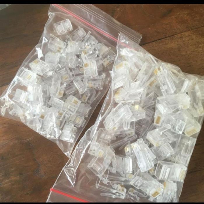 Konektor RJ11 Connector Telepon RJ 11 isi 100 Pcs telpon