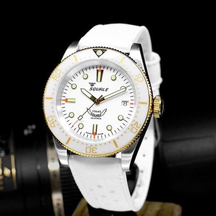 Squale 1545 White Rubber