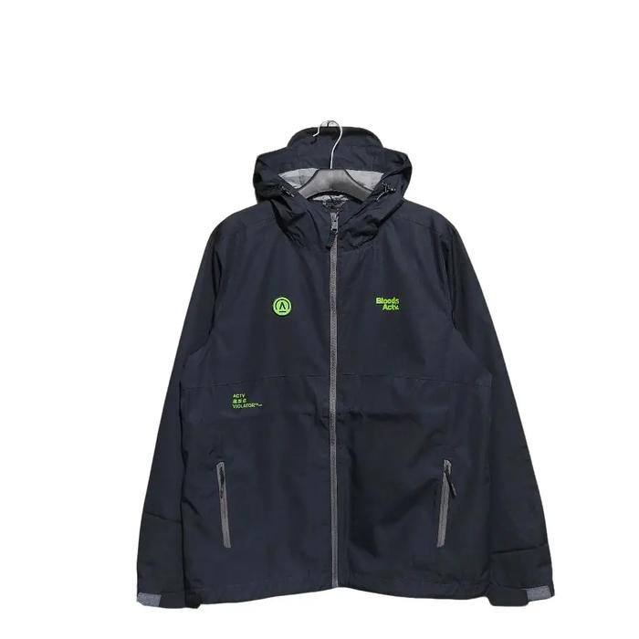JACKET OUTDOOR BLOODS ACTV WALLACE ORIGINAL.!!! NAVY Jaket Pria Parasut Sport