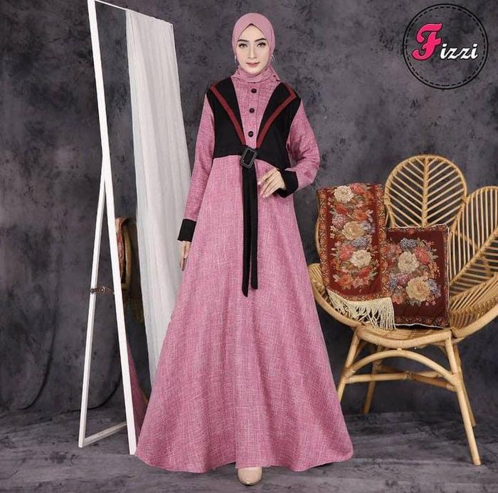 gamis fizzi obral yang paling banyak dicari gamis kekinian Muslim Wanita Lebaran Dewasa Remaja Mewah