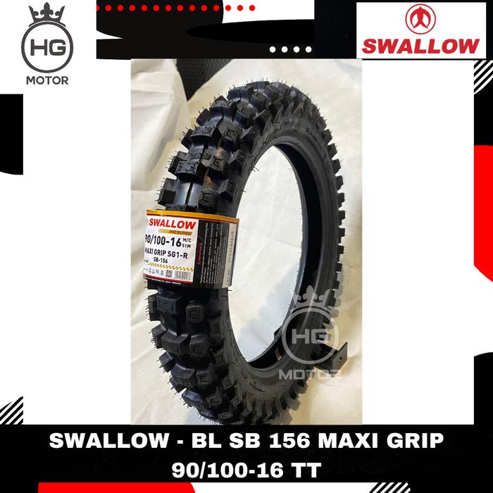 BAN DEPAN BELAKANG SWALLOW MAXI GRIP 90/100 RING 16 & 70/100-19 MOTOR TRAIL