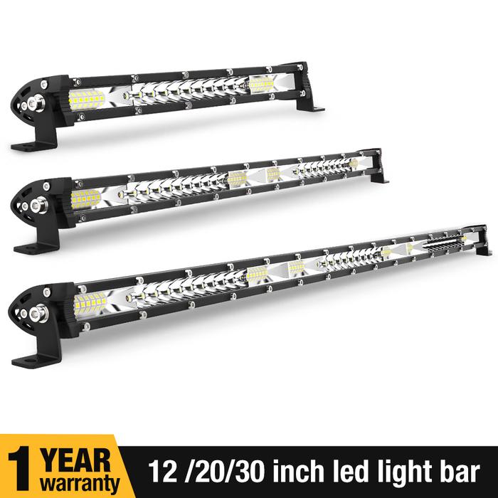 NAOEVO 12'' 20'' 30'' Inch LED Light Bar Offroad Driving Running