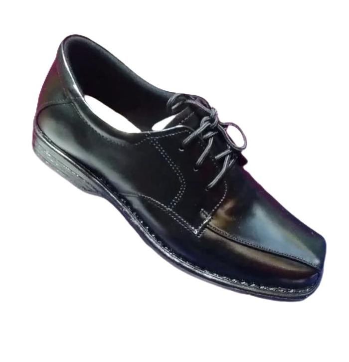 Sepatu Formal Anak Laki-laki Bahan Kulit Sapi Asli Hitam Karet Shoes Pantopel Lining Jersey Sol Elas