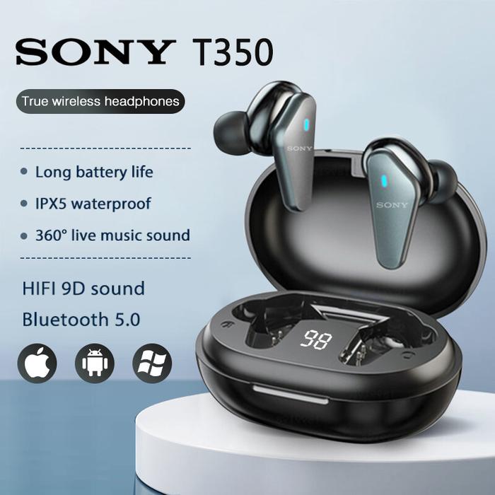 SONY WF T350 Earbud Headset Nirkabel Bluetooth V5.0, Earbud Dalam