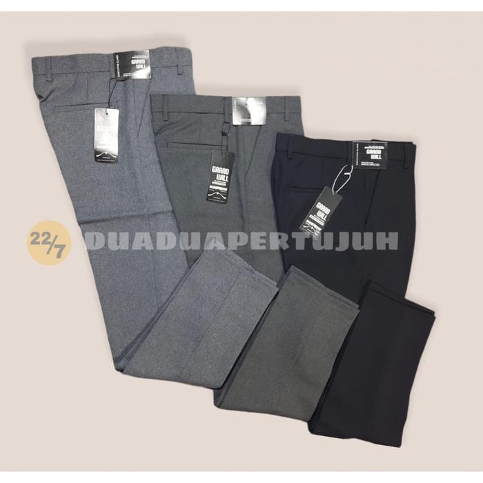 DuaDuaPertujuh Celana Bahan Pria Slimfit