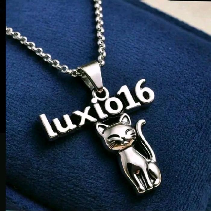 Luxio Aksesori Kalung Liontin dengan Tulisan Luxio16 Kualitas Premium Barang Bagus Ready Stok Harga 
