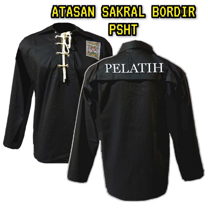 BAJU SAKRAL WARGA PSHT BORDIR MOTIF PELATIH - SAKRAL WARGA SH TERATE SIMPEL - Pria, Distro, Dewasa, 