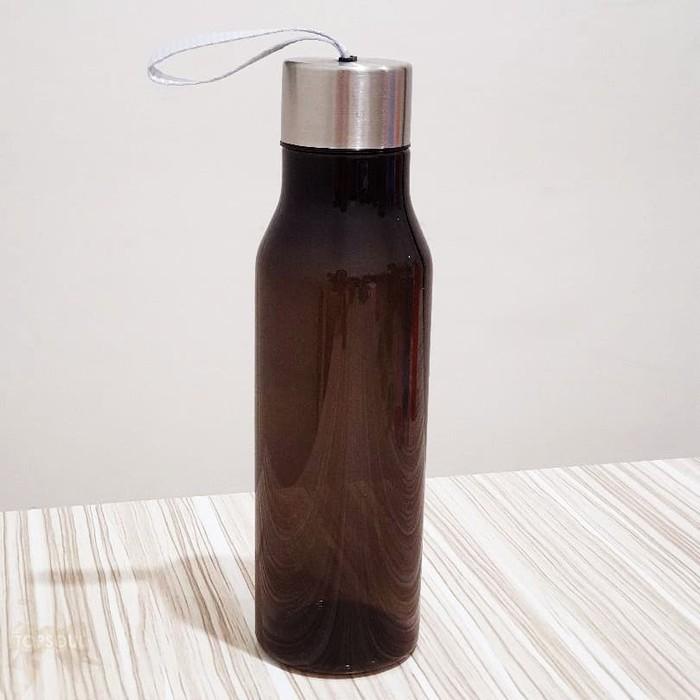 HITAM - Botol Minum Popular 600ml Tumbler Polos Tali Souvenir