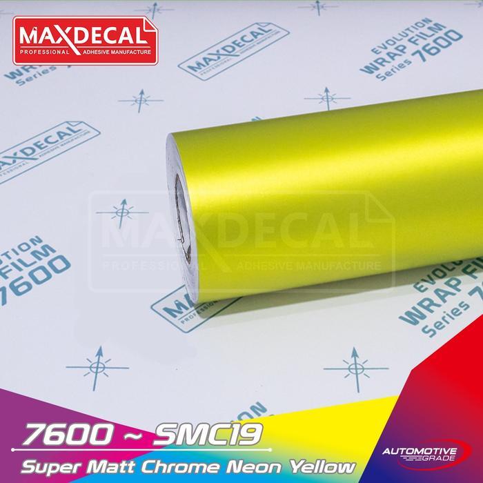 MAXDECAL 7600 SMC19 NEON YELLOW Matt Chrome Krum Doff Premium [NTS]