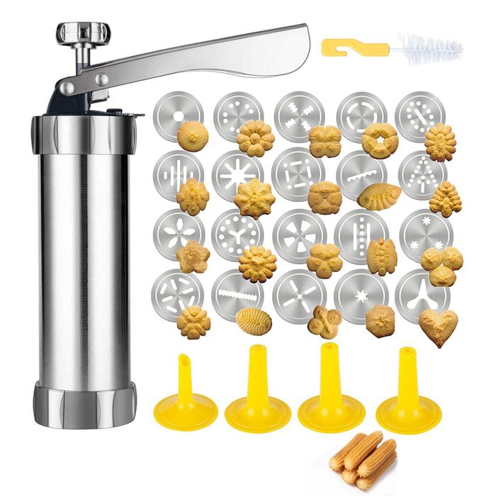 2023 Upgrade Aluminum Cookie Maker Press Kit Manual Churros Maker