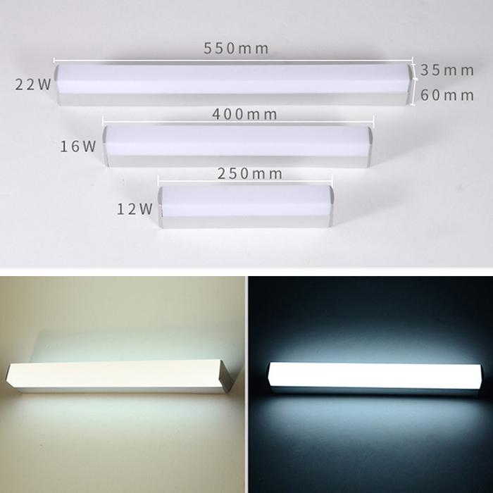 Lampu Dinding Led kamar mandi 12W 16W 22W, lampu dinding kamar mandi,