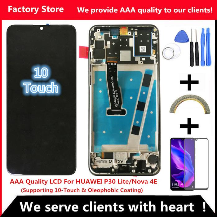 100% Original LCD With Frame For HUAWEI P30 Lite Lcd Display Screen