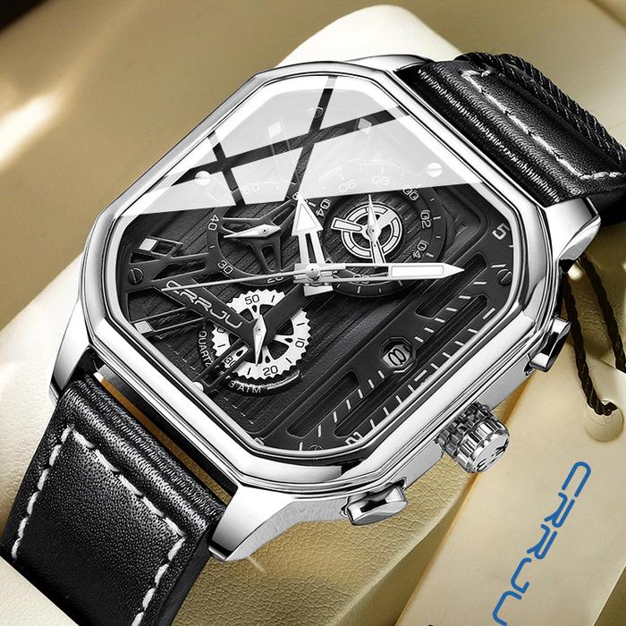 READY CRRJU 2302 Jam Tangan Pria Anti Air Original Chronograph Quartz Luminous Men's Watch Jam Tanga