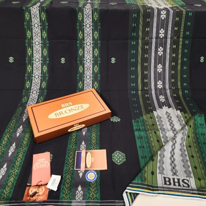 Sarung BHS CLASSIC Grade BRONZE (Best Seller) Grade C kelengkapan hanya box Sarung, Bahan sutra sint