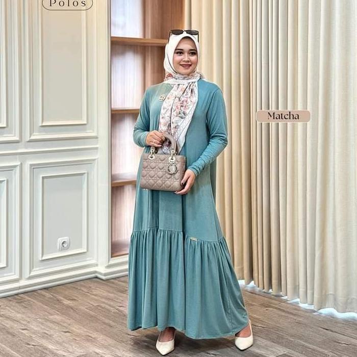 Cundamani Salur / Polos Dress Wanita Journey Scarves Midi Variasi Harian Combed Motif Tebal Muslim G