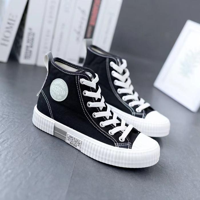 IMPORT Sepatu Wanita Sneaker Canvas Tinggi Wanita Casual Size 35-40 BEIER STAR NORMAL