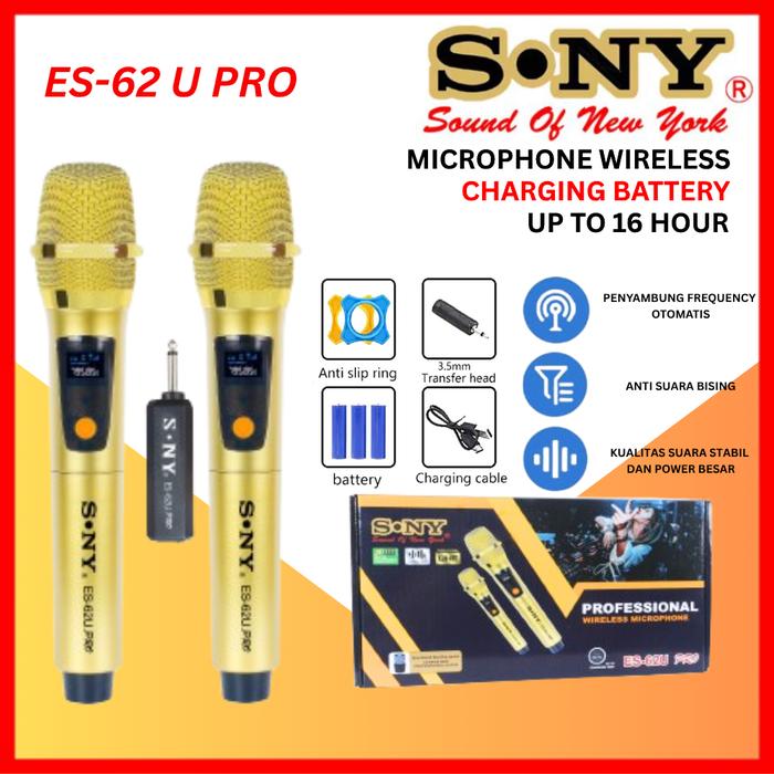 S. NY SOUND OF NEW YORK MIC WIRELESS ES-62U PRO MICROPHONE