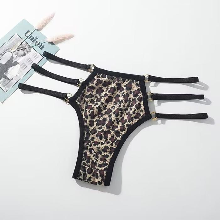 Dezenna Celana Dalam Wanita Low Waist G String Leopard Ukuran Jumbo Big Size 5C255