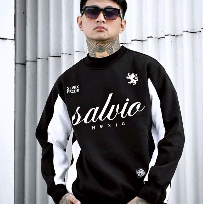 salvio hexia sweatshirt crewneck paping shoulders