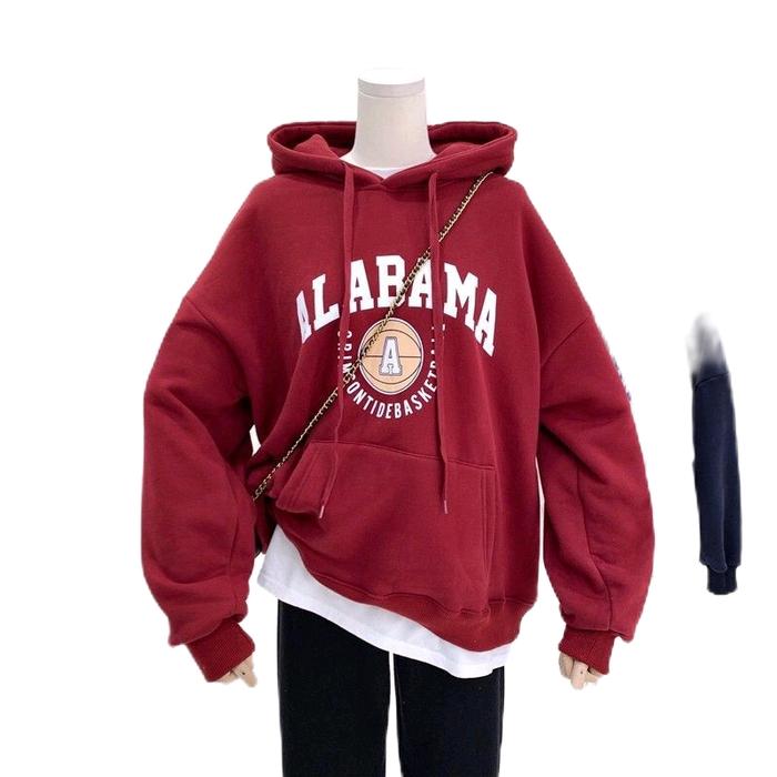HOODIE KOREAN STYLE WANITA PRIA ALABAMA OVER SIZE