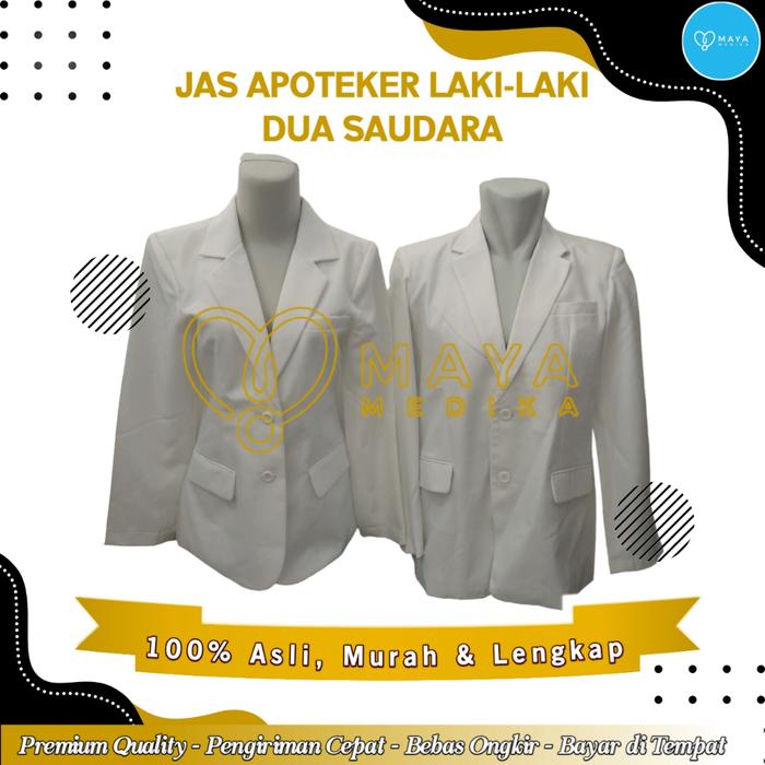 Jas Apoteker Laki-Laki Lengan Panjang Excellence