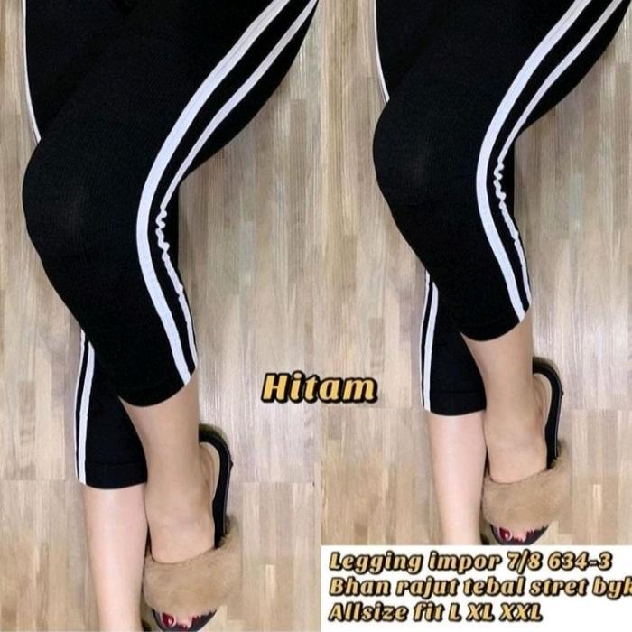 Celana Leging Impor 7/8 By Pantyhose Dan Polos Bahan Dan List Tebal Nyman Streatch Legging Dewasa Ka