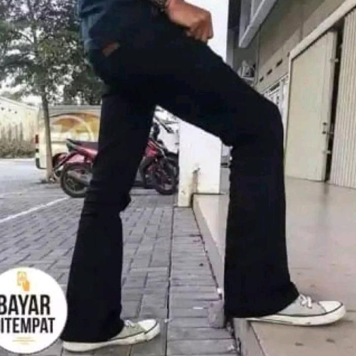Celana Jeans Pria Cutbray Hitam/ Cutbray Bootcut