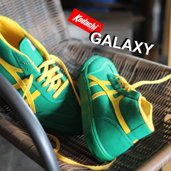 NEW Sepatu Kodachi Galaxy Hijau Kuning Mid Cut Basketball Green Yellow