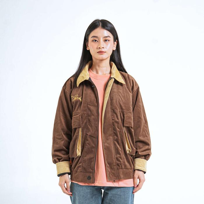 Terlaris Corduroy Vintage Jacket Fujitora Club Of 1986 / Jaket Korduroy Flight Riding Bomber Retro C