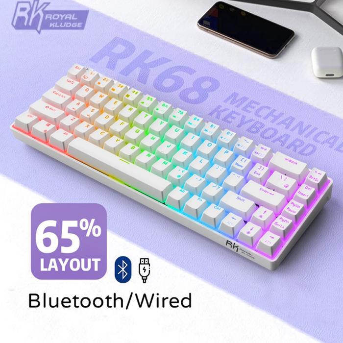 RK68(RK855)/RK71 RGB Wireless 65% Compact Mechanical Keyboard, 68/71