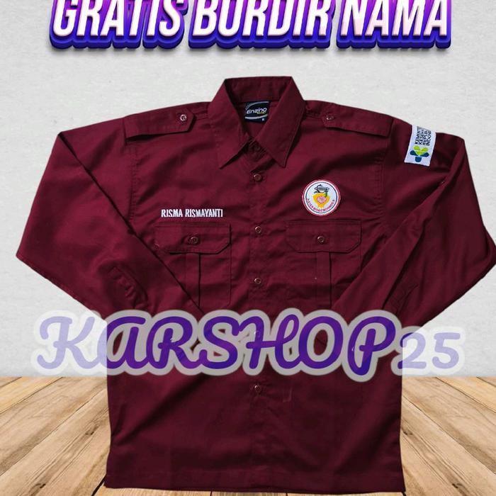 KEMEJA BIDAN INDONESIA KEMEJA BIDAN LENGAN PANJANG SERAGAM BIDAN ATASAN BAJU BIDAN SERAGAM PDH BIDAN