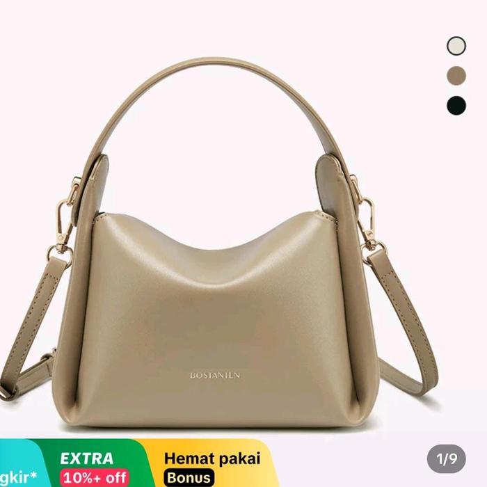 BOSTANTEN Tas Selempang Wanita Reigny Bag - Kulit PU, 3 Warna, Ukuran 20x16x9 cm