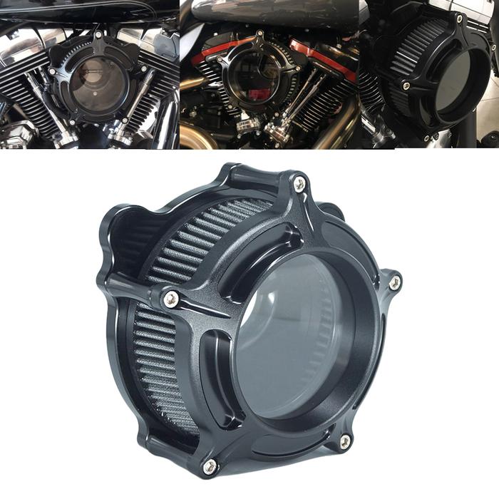 RSD Turbine Clarion Air Cleaner Matte Black Intake Filter For Harley Sportster Iron Softail FXSTF To